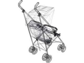 Quinny Stroller 3D Model preview