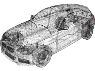 BMW M135i F21 (2012) 3D Model preview