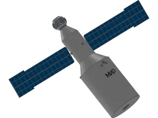 MIR Space Station Command Module 3D Model preview