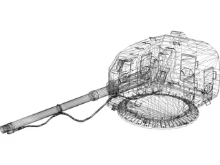 A-190E Naval Gun 100-mm 3D Model preview