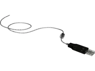 USB Cable 3D Model preview