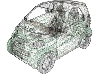 Smart Fortwo 3D Model preview