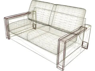 Classic Couch 3D Model preview