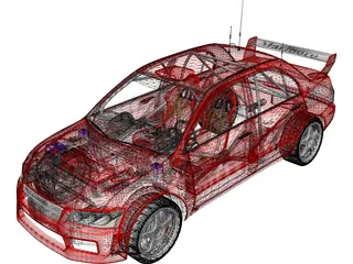 Mitsubishi Lancer WRC 3D Model preview