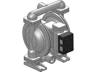 Double Diaphragm Pump 3D Model preview