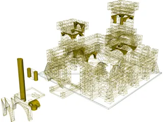 Lego Castle 3D Model preview