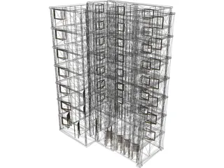 Hospital Building 3D Model preview