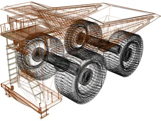 Caterpillar Mining Truck 3D Model preview