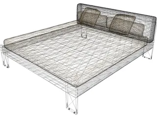 Brooks Bed 3D Model preview