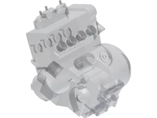 Honda CBR600RR 2003 Engine 3D Model preview