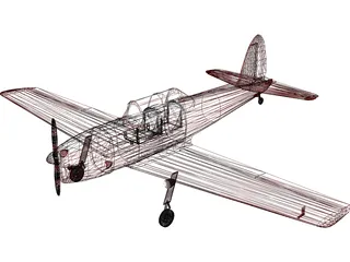 de Havilland Canada DHC-1 Chipmunk 3D Model preview