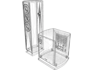 Speakers 3D Model preview