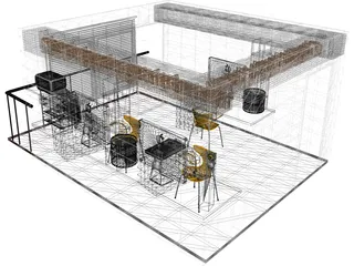 Office Small Design Studio 3D Model preview