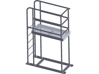 Portable Well Access Mini Deck 3D Model preview