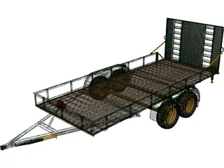 Utility Tailer 3D Model preview
