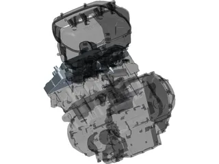 Honda CBR600RR Engine 3D Model preview