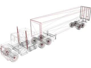 Mack Truck 3D Model preview