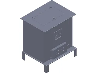 Wood Stove 3D Model preview