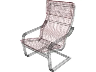 Poang Armchair 3D Model preview