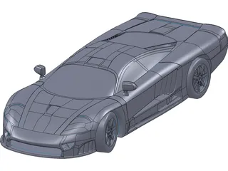 Supercar 3D Model preview