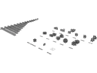 Prolyte H30V Aluminium Truss Structure Collection 3D Model preview