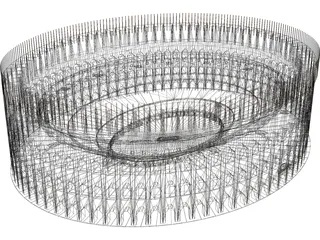 Roman Coliseum Low Poly 3D Model preview