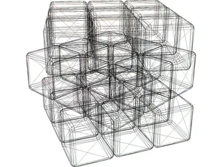 Rubic Cube 3D Model preview