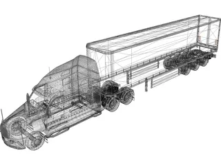 Peterbilt 379 3D Model preview