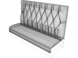 White One Sofa 3D Model preview