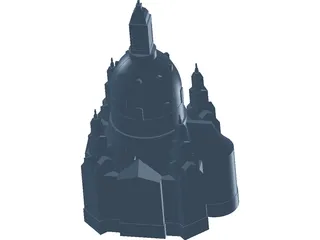 Frauenkirche Dresden 3D Model preview