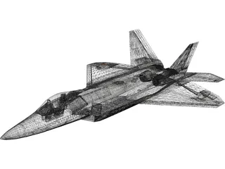 F-22 Raptor 3D Model preview