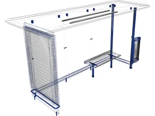 Bus Stop 3D Model preview