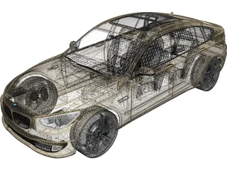 BMW 550i Gran Turismo (2010) 3D Model preview