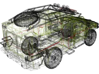 Hummer H2 Search and Rescue Sport Utility Truck Ratchet 3D Model preview