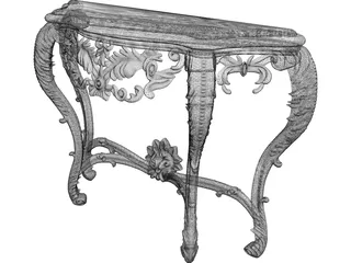 Bathroom Table 3D Model preview