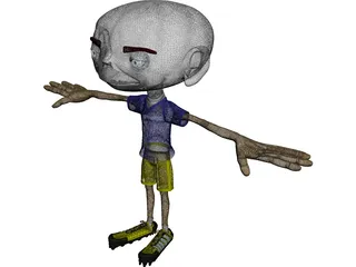 Cartoon Boy 3D Model preview
