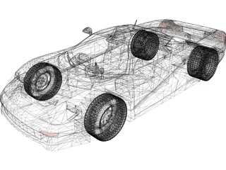 Mercedes-Benz C112 Concept 3D Model preview
