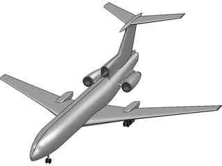 Tupolev Tu-154 3D Model preview