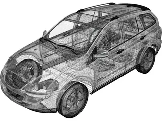 SsangYong Kyron (2011) 3D Model preview
