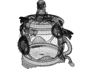 Ancient Chinese Vase 3D Model preview
