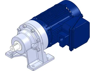 Electric Motor 1.5hp 3D Model preview