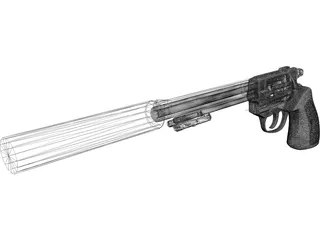 .44 Magnum Silenced 3D Model preview