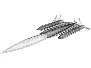 Lockheed SR-71 Blackbird 3D Model preview
