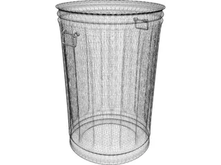 Garbage Can 3D Model preview