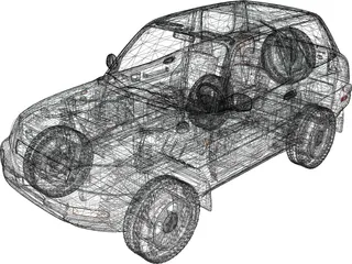 Toyota RAV4 (1995) 3D Model preview