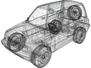 Suzuki Vitara 3-doors (1989) 3D Model preview