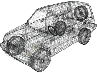 Suzuki Vitara 5-doors (1990) 3D Model preview