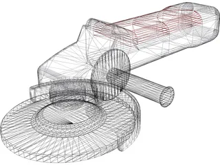 Angle Grinder 3D Model preview