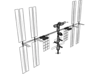 International Space Station 3D Model preview