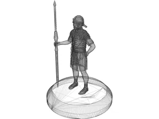 Roman Soldier Pilum Spear 3D Model preview